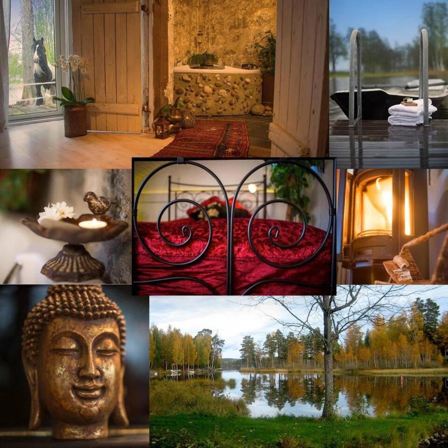 Romantic Spa Villa With Fireplace By The Lake Stjarnsund Luaran gambar